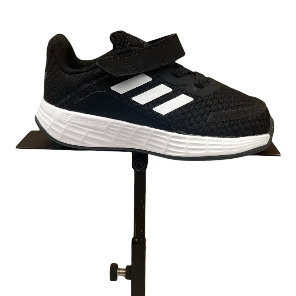Adidas Duramo Toddler Boys Slip-on Sneaker Size 7 Black-White Flexible Shoes